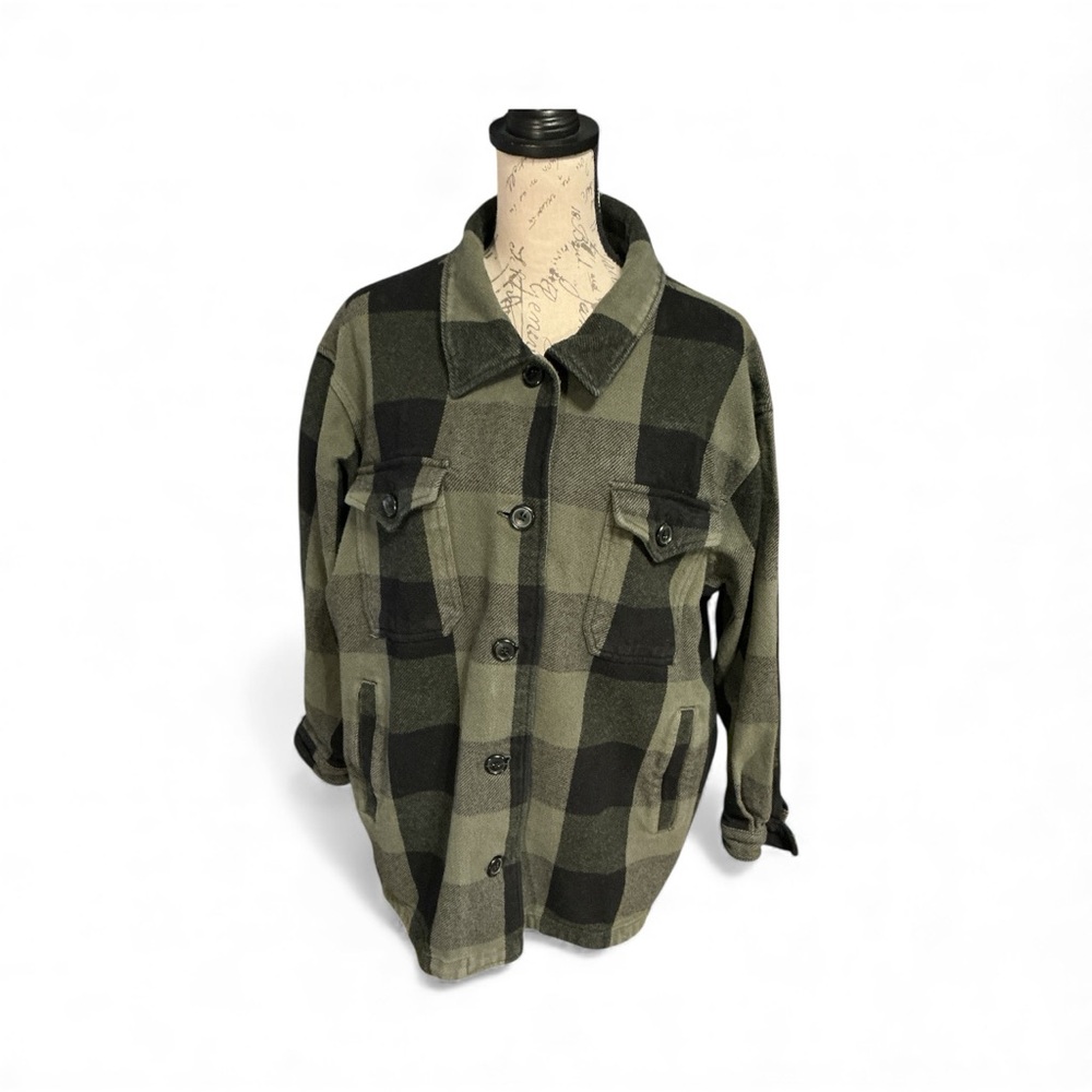 Lucky Brand Women's Checkered Utility Jacket XL